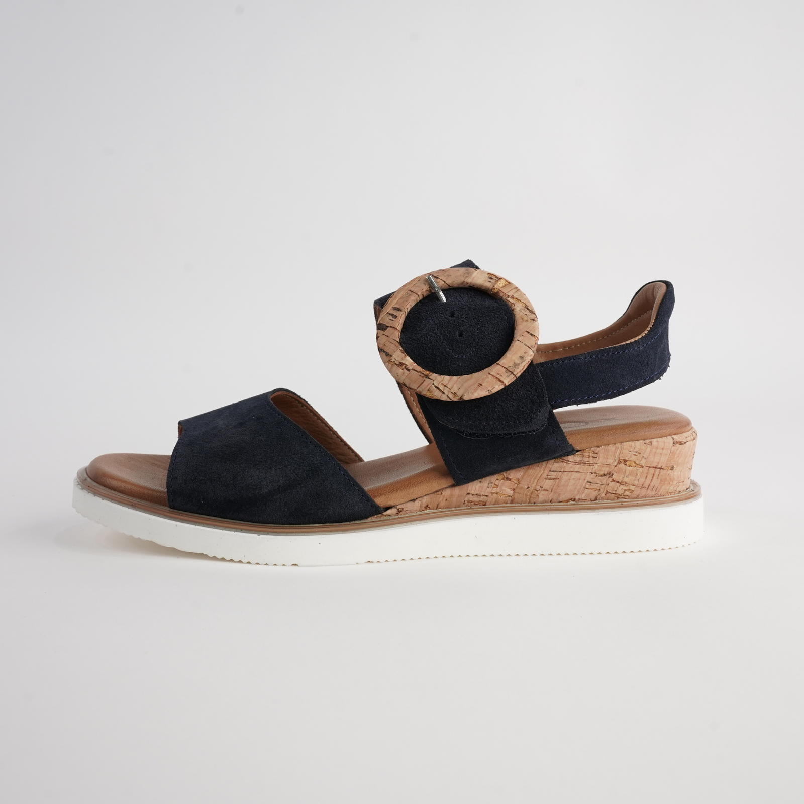 Aspen Navy Leather Sandals