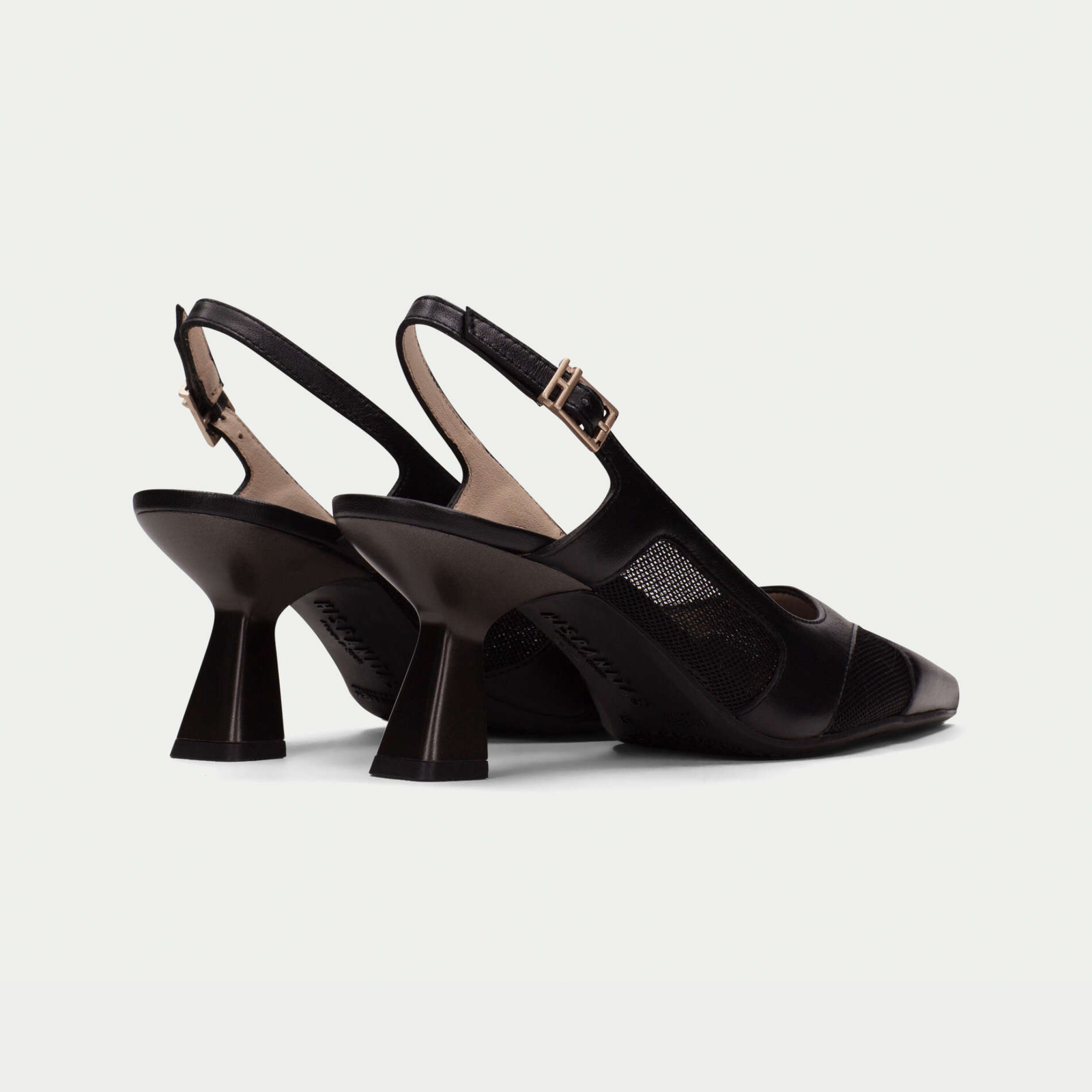 Hv254003 Black Leather Heels