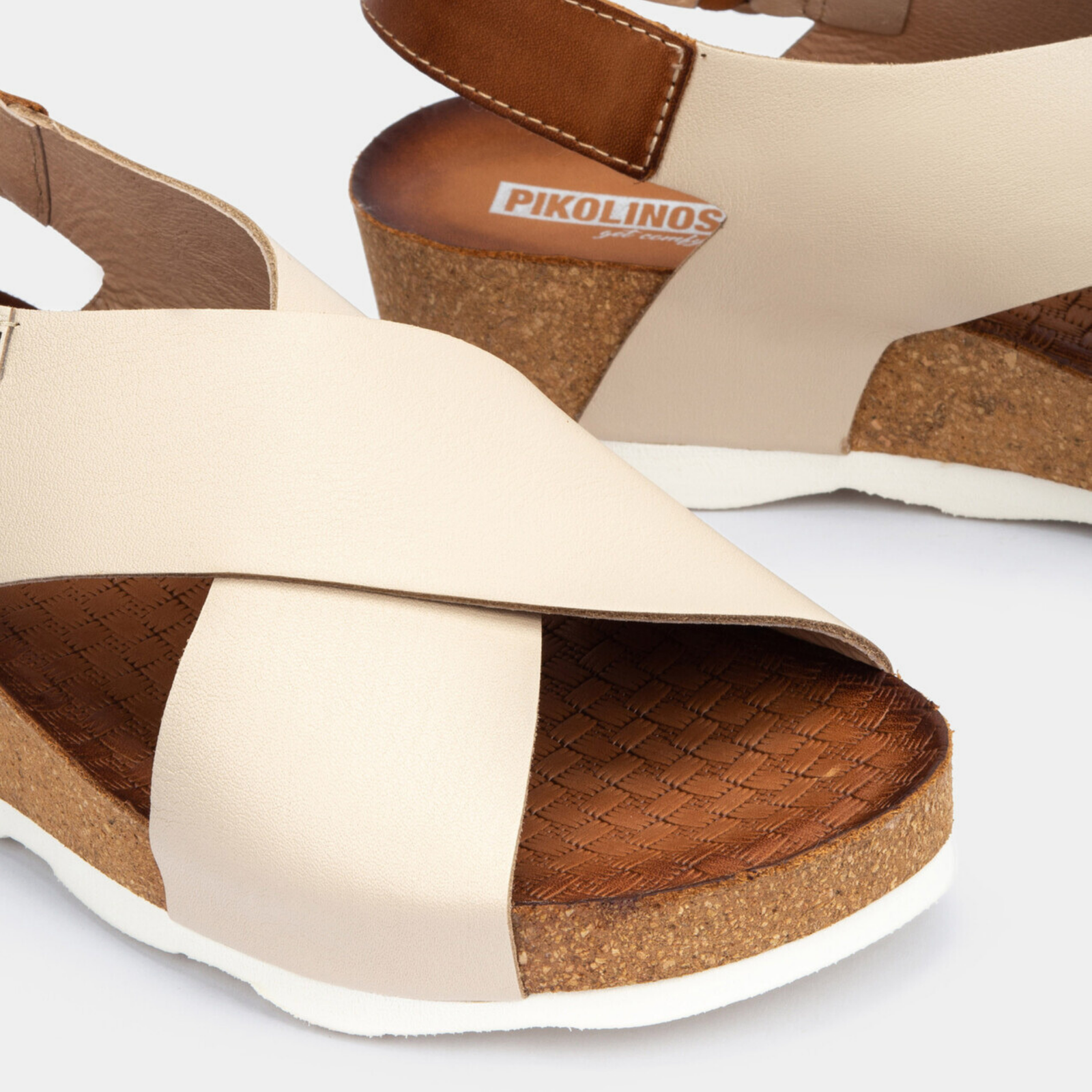 W9e-0912 Marfil Leather Sandals