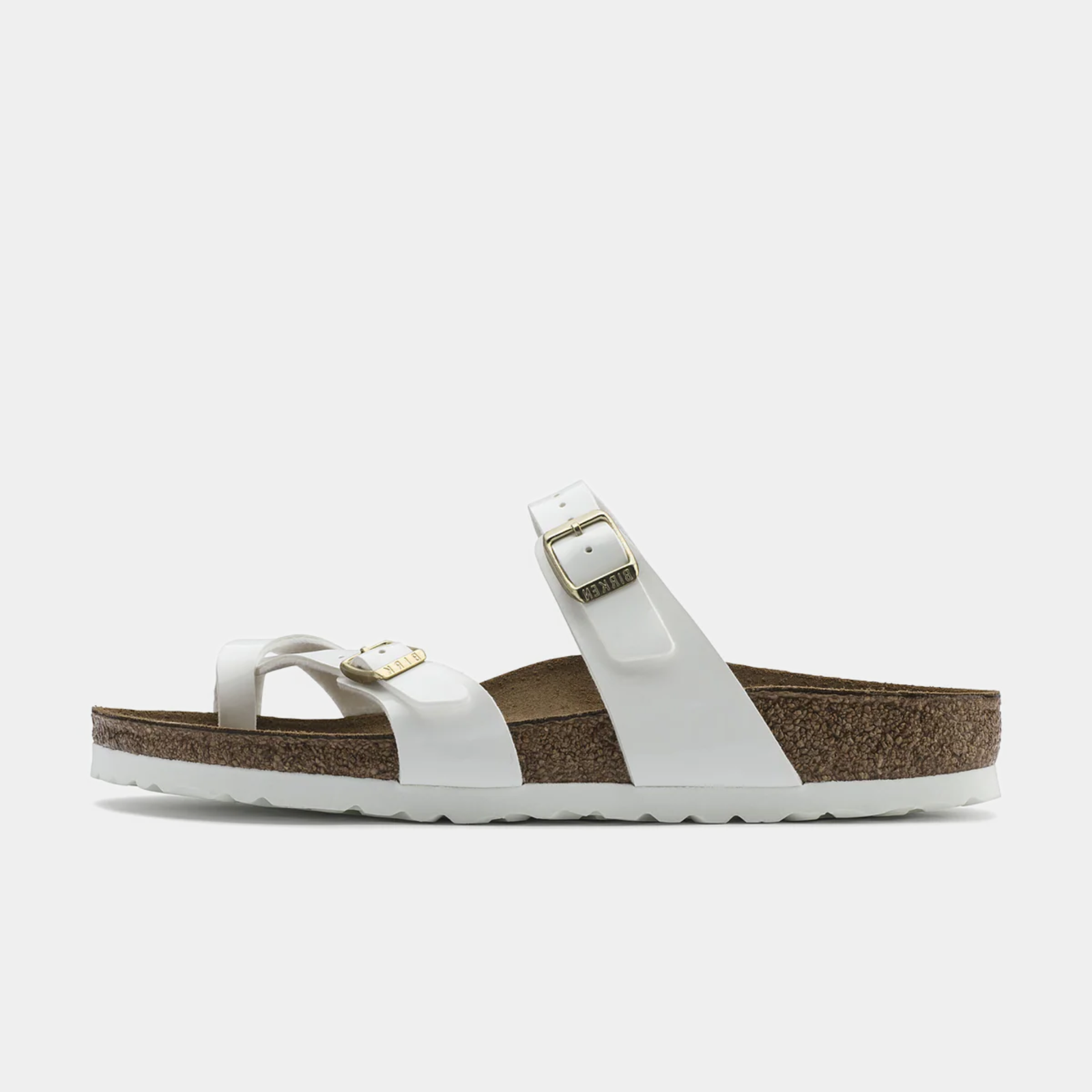 Mayari Patent White Birko-Flor Sandals