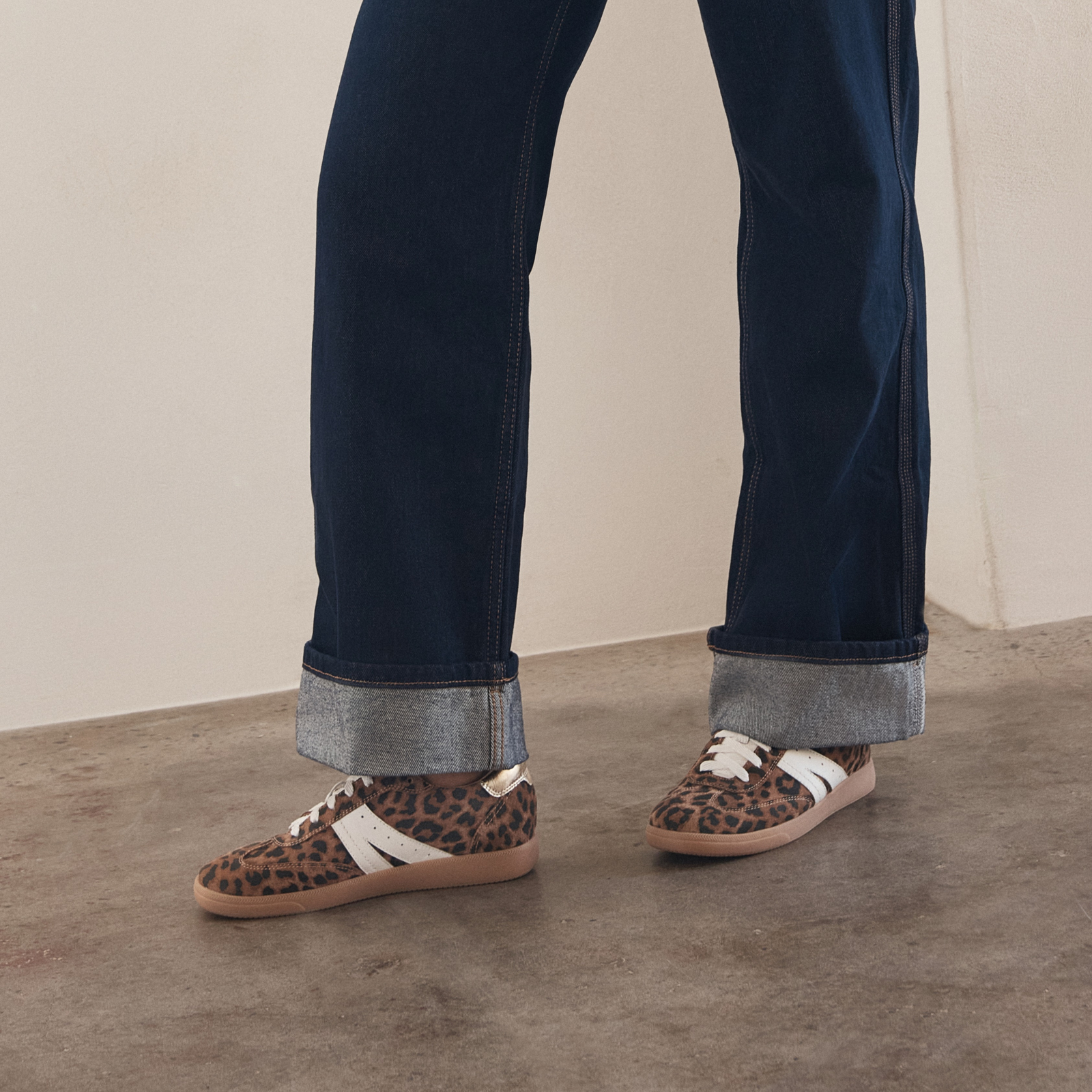 Levi Leopard Print Suede Sneakers