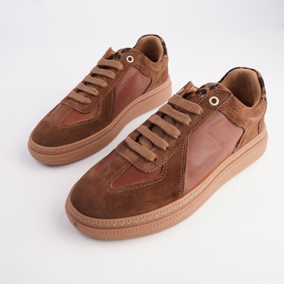 Eslyn Tan Leather Sneakers