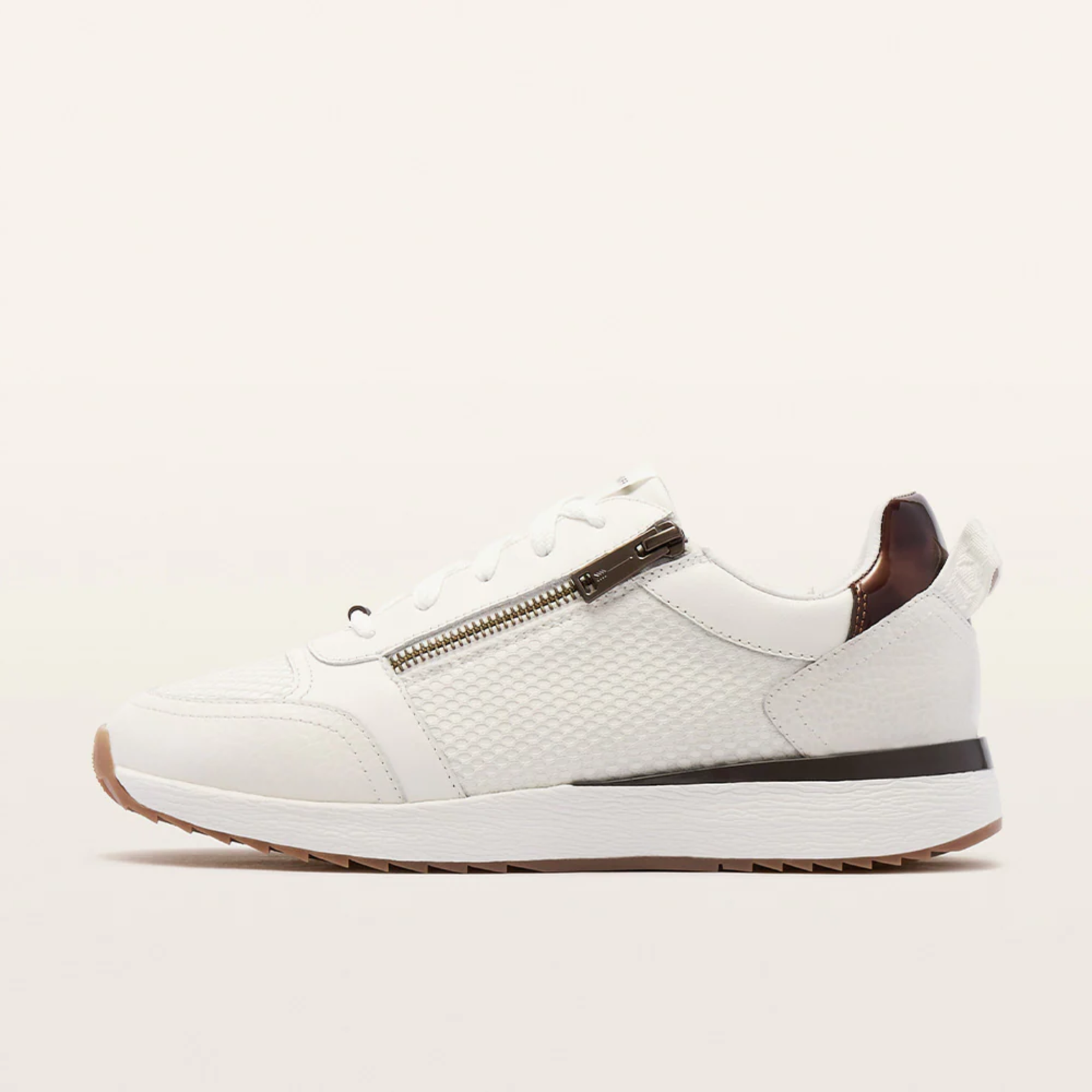 Brooklyn Soft White/ Tortoise Shell Sneakers