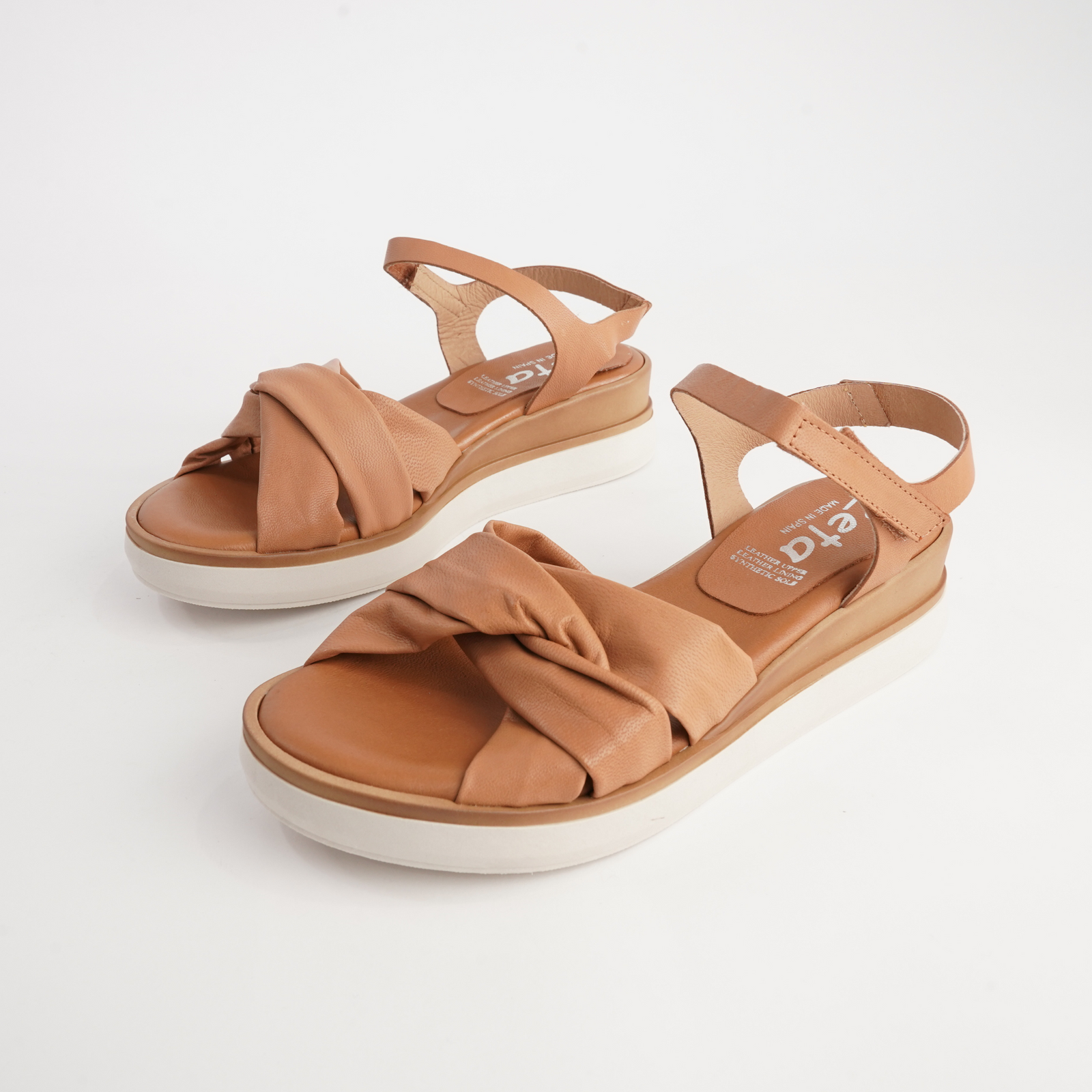 Deliah Caoba Leather Sandals