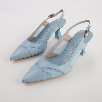HV254003 Pale Blue Leather Heels