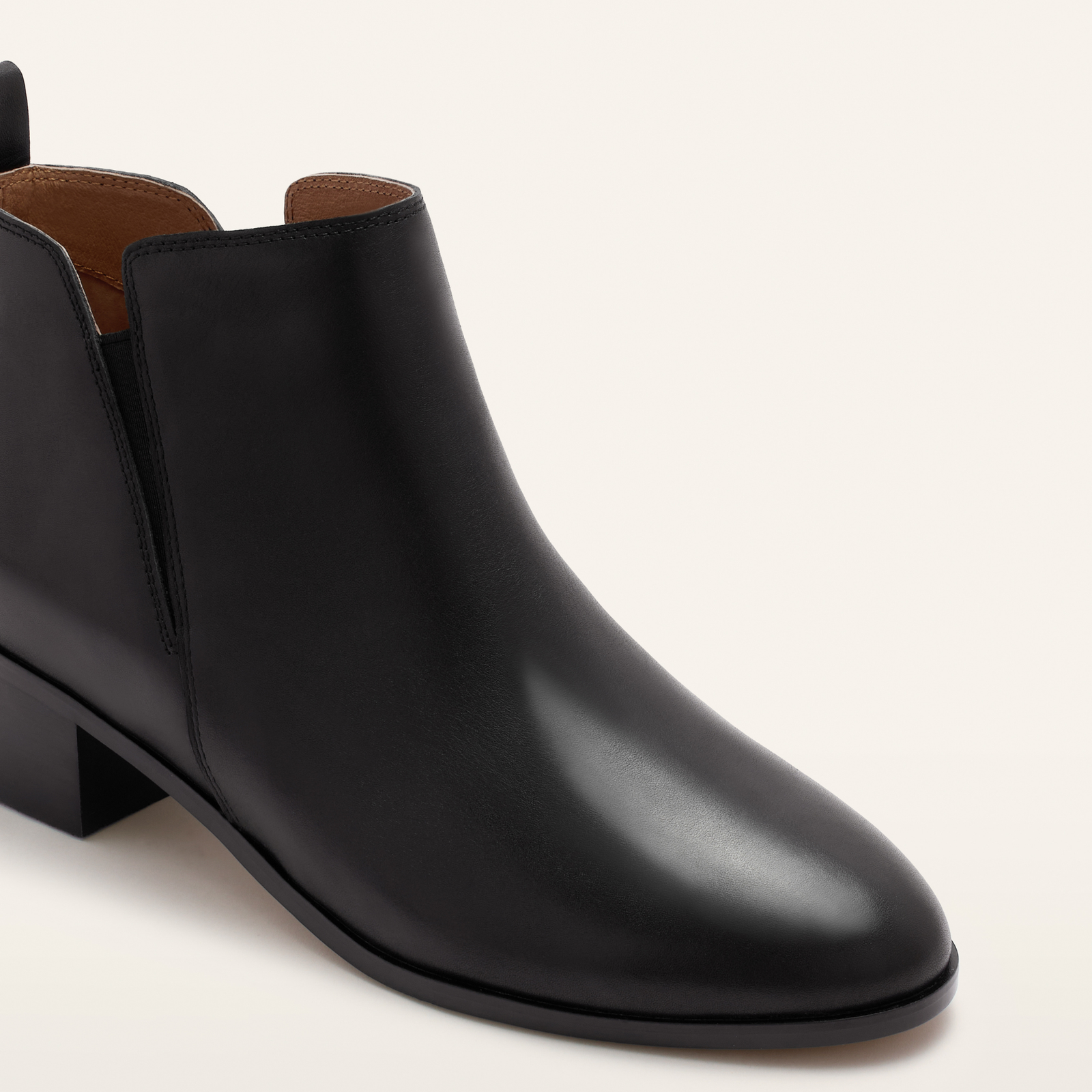 Reggie Black Leather Ankle Boots