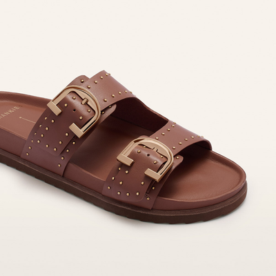 Deon Rich Tan Leather Sandals