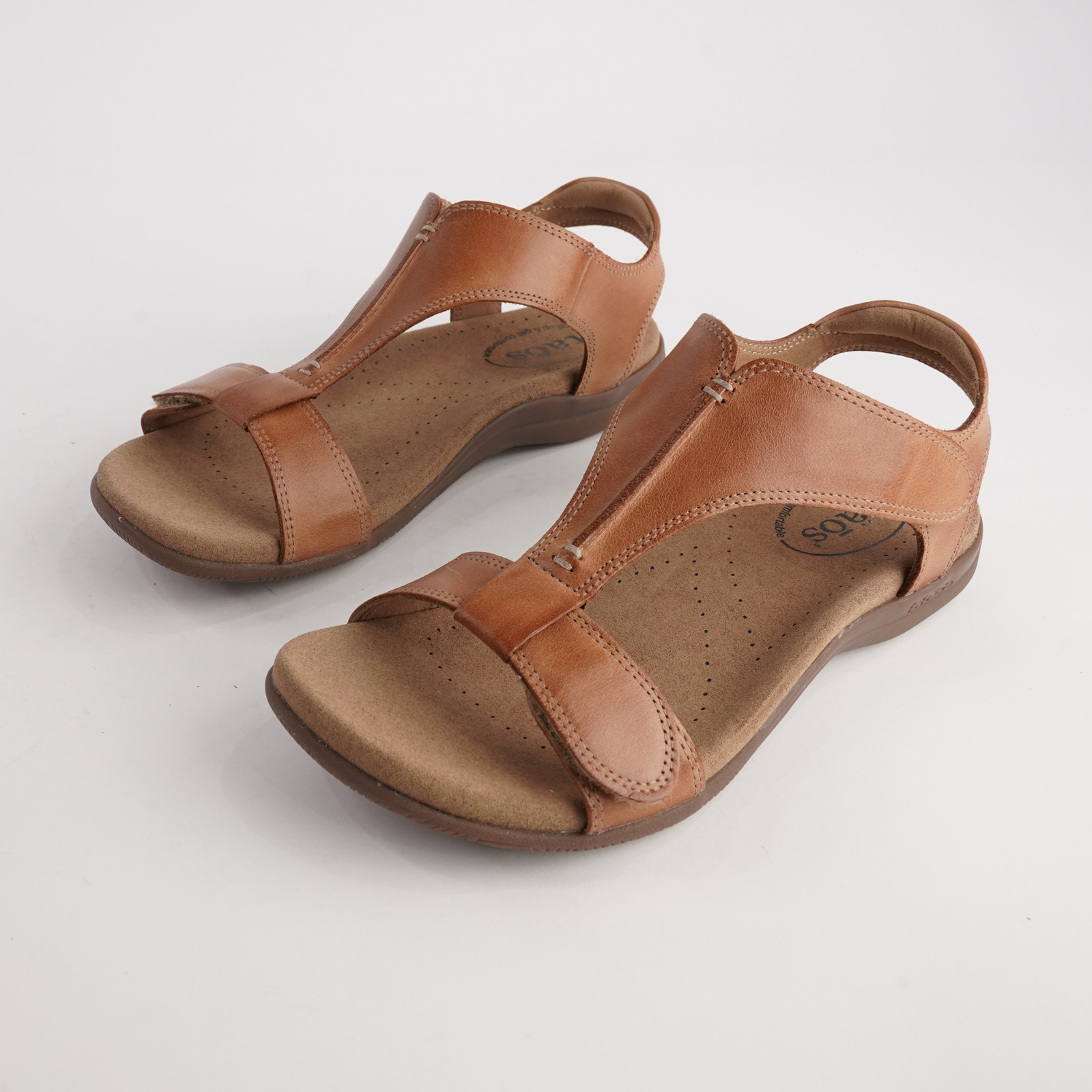 The Show Caramel Leather Sandals