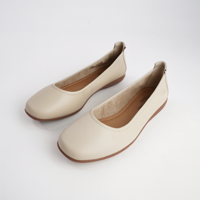 Fenja 01 Sand Leather Ballet Flats
