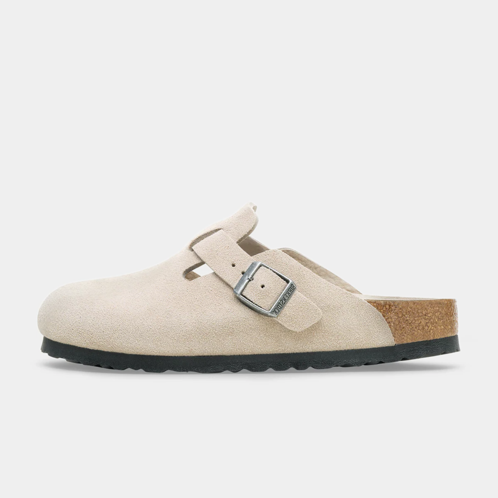 Boston SFB Oyster Tonal Footbed Suede Leather Flats