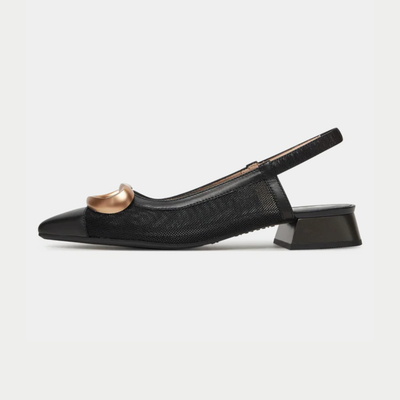 Hv253955 Black Leather Flats