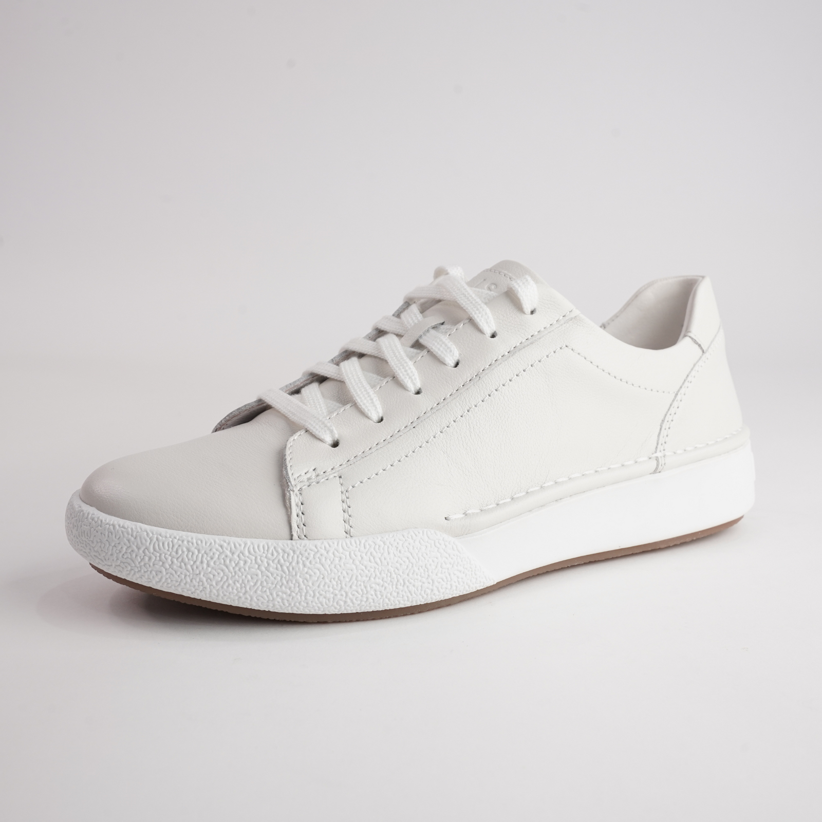Claire 01 White Leather Sneakers