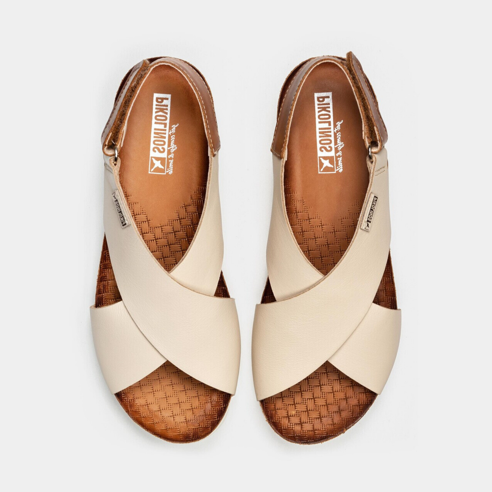 W9e-0912 Marfil Leather Sandals