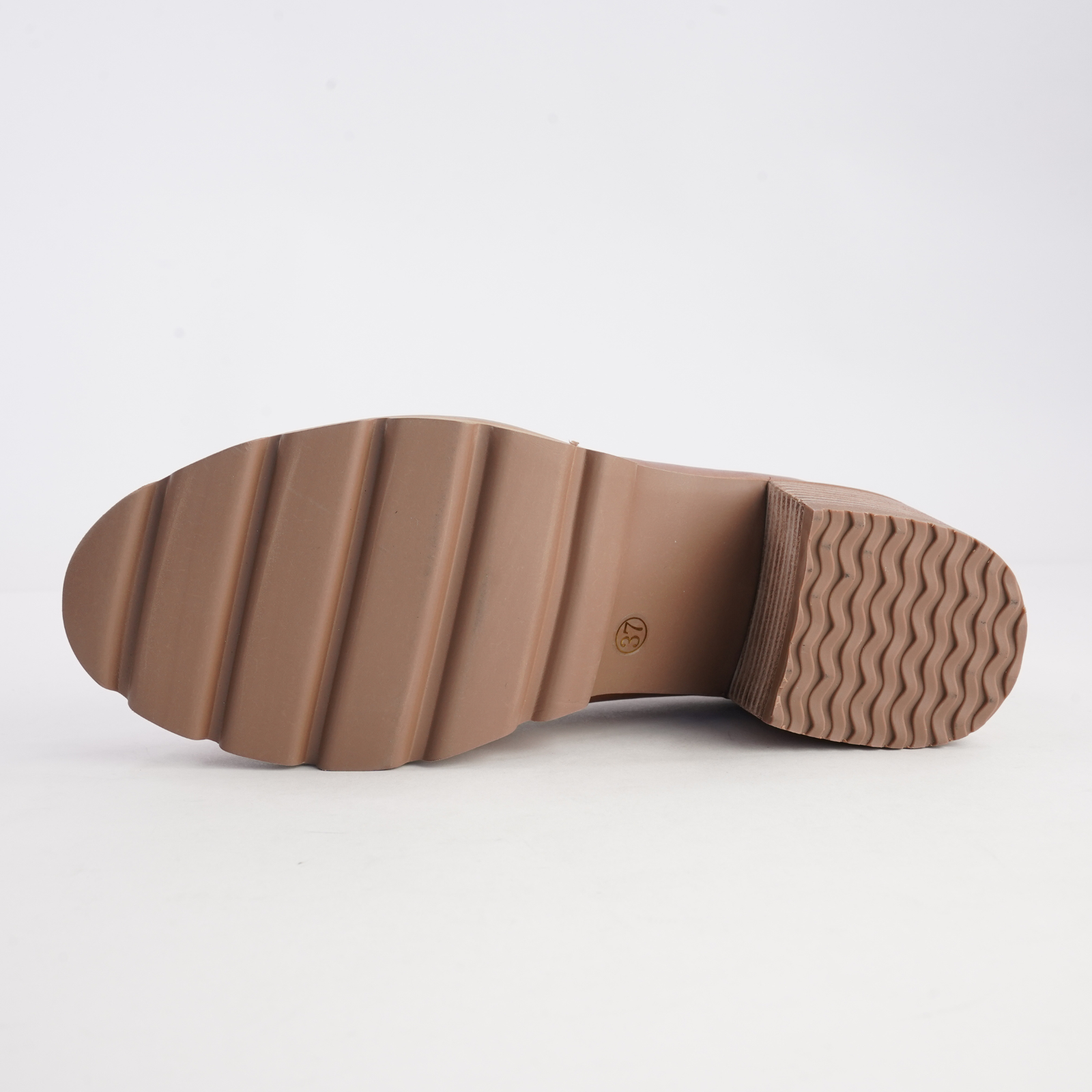 Antonia Tan Leather Heeled Loafers