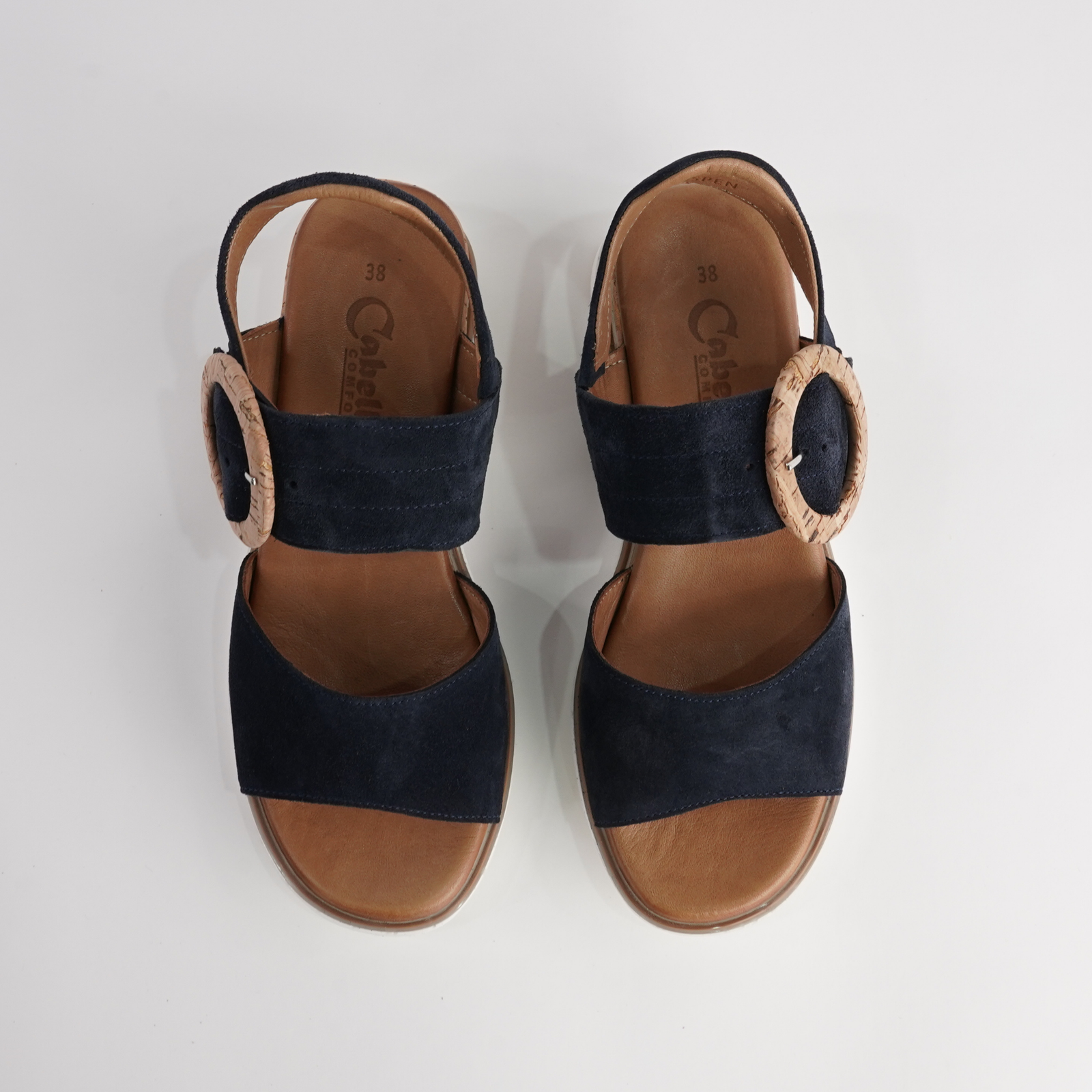 Aspen Navy Leather Sandals