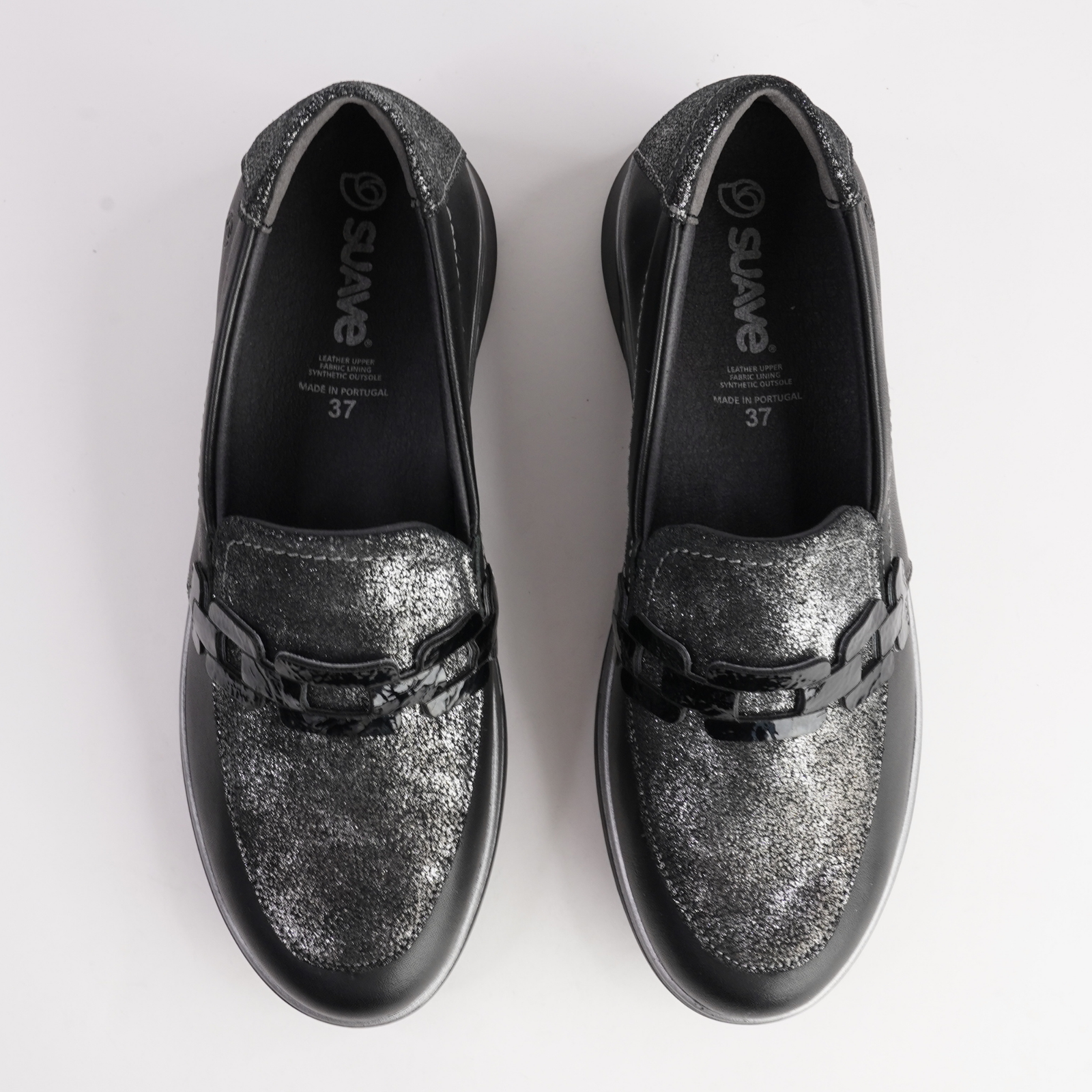 Maderia Black Leather Loafers