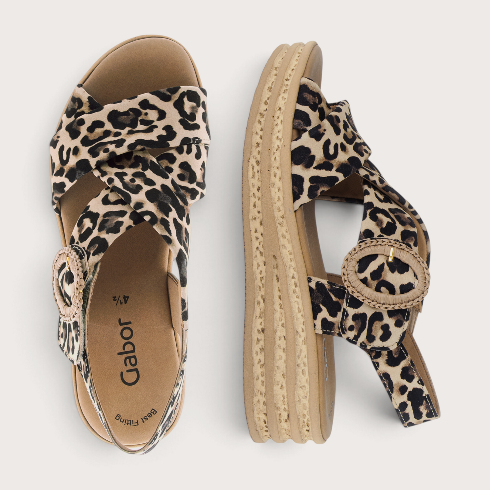 Miriad Leopard Suede Sandals