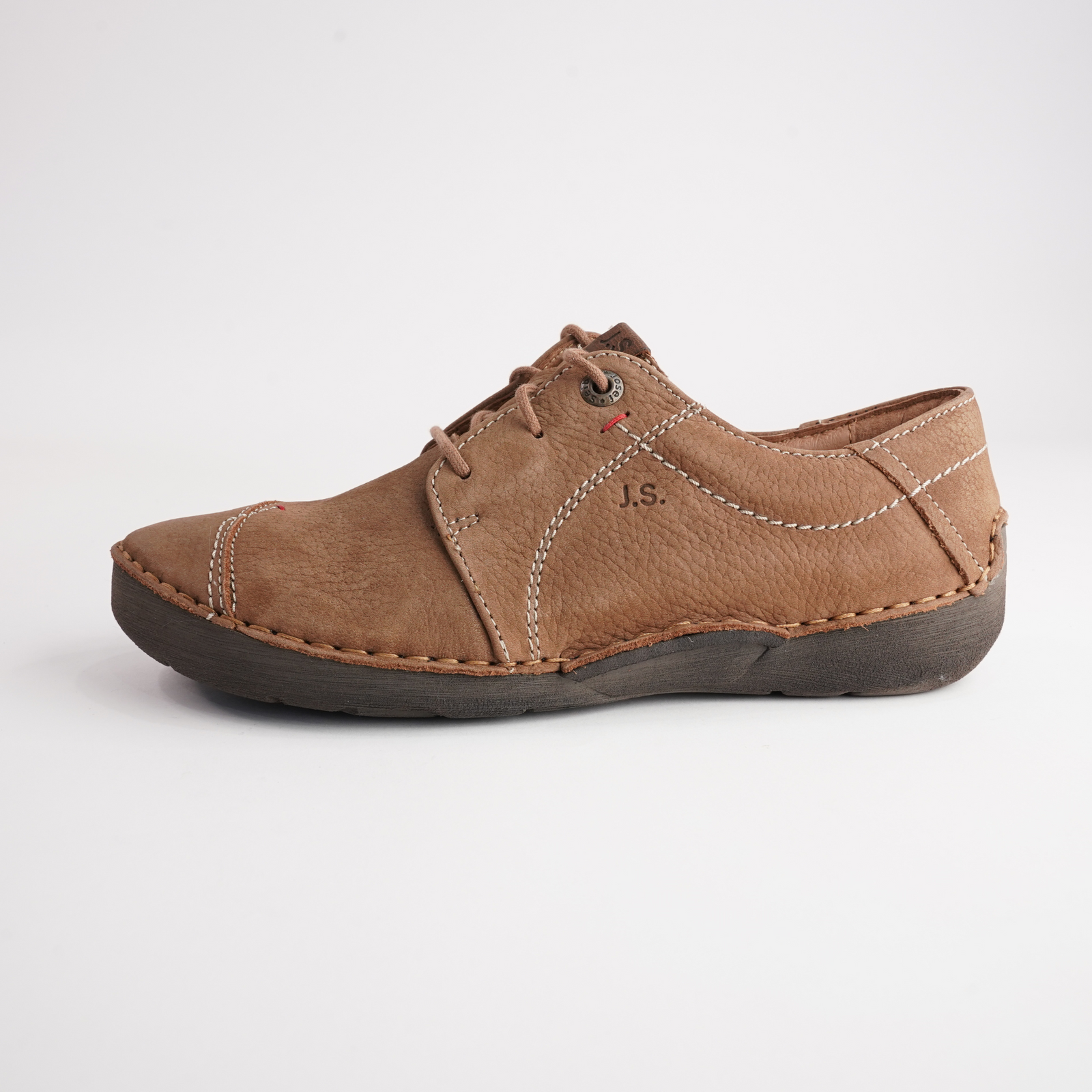 Fergey 20 Castagne Leather Lace Up Flats