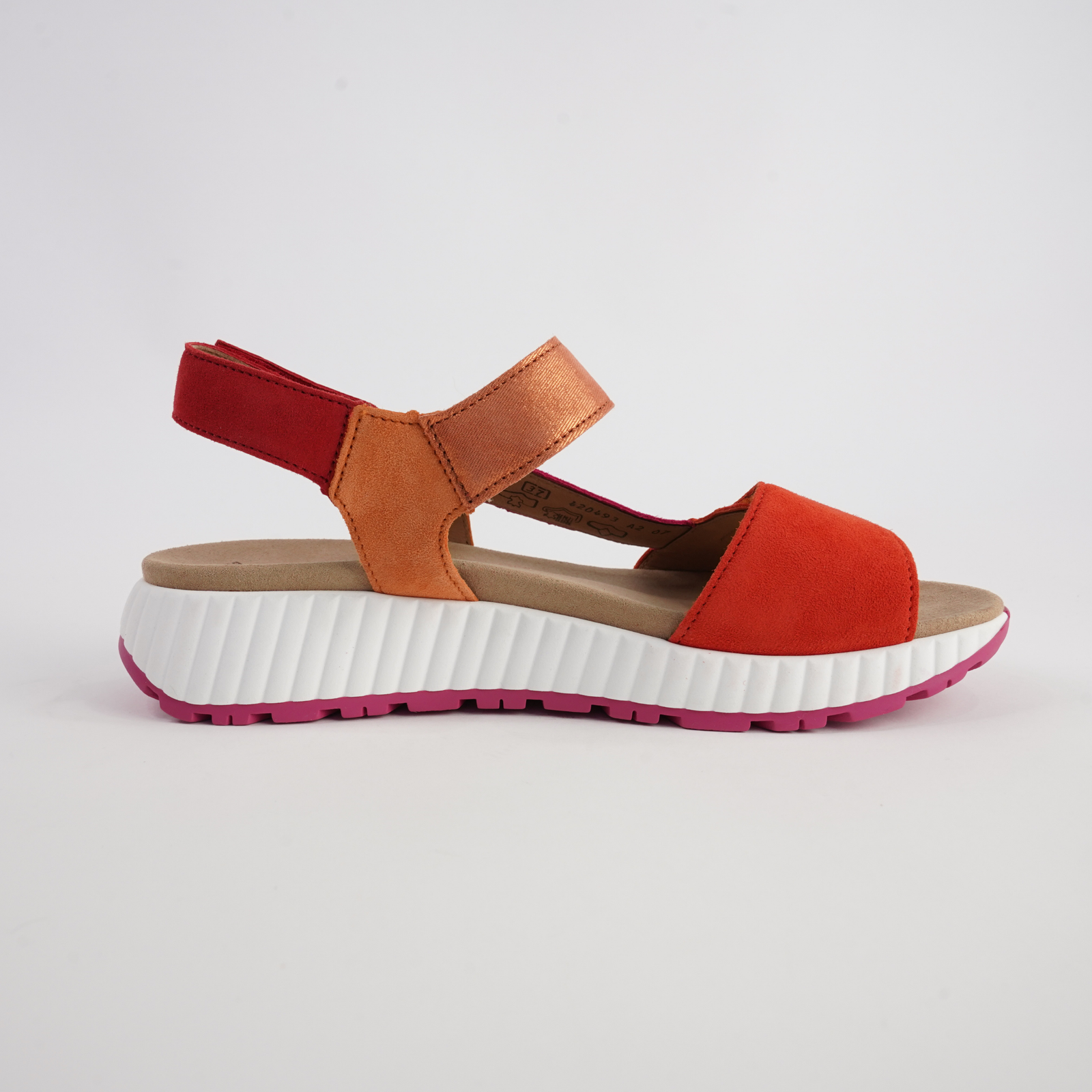 Cora Pumpkin Combi Leather Sandals