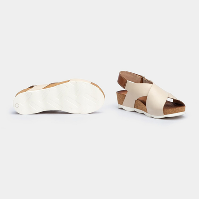 W9e-0912 Marfil Leather Sandals