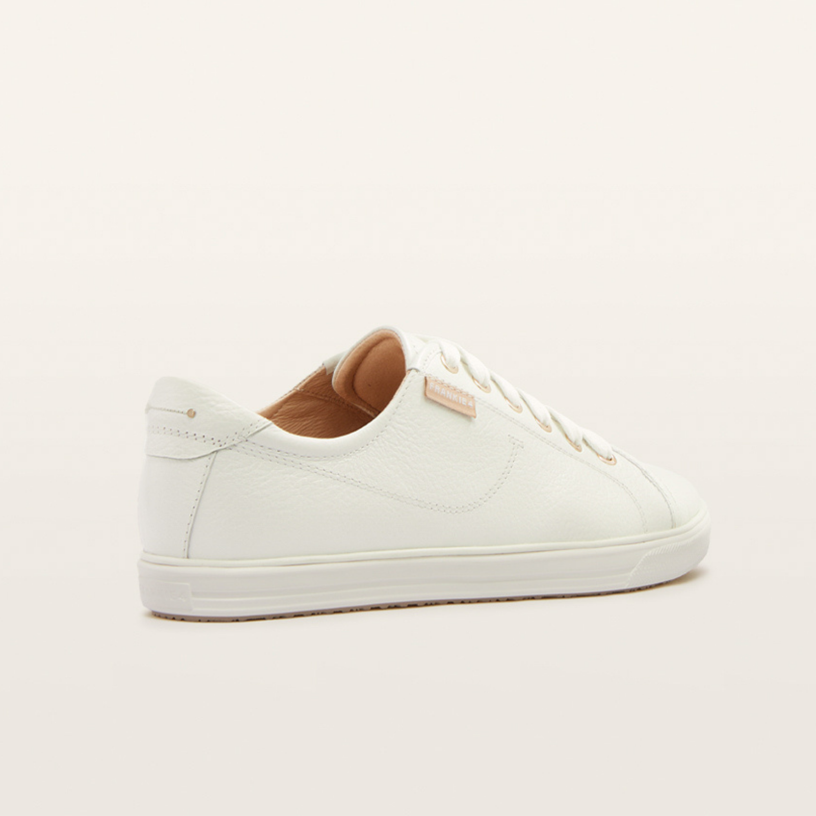 Nat III White Tumbled Leather Sneakers