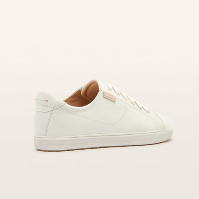 Nat Iii White Tumbled Leather Sneakers