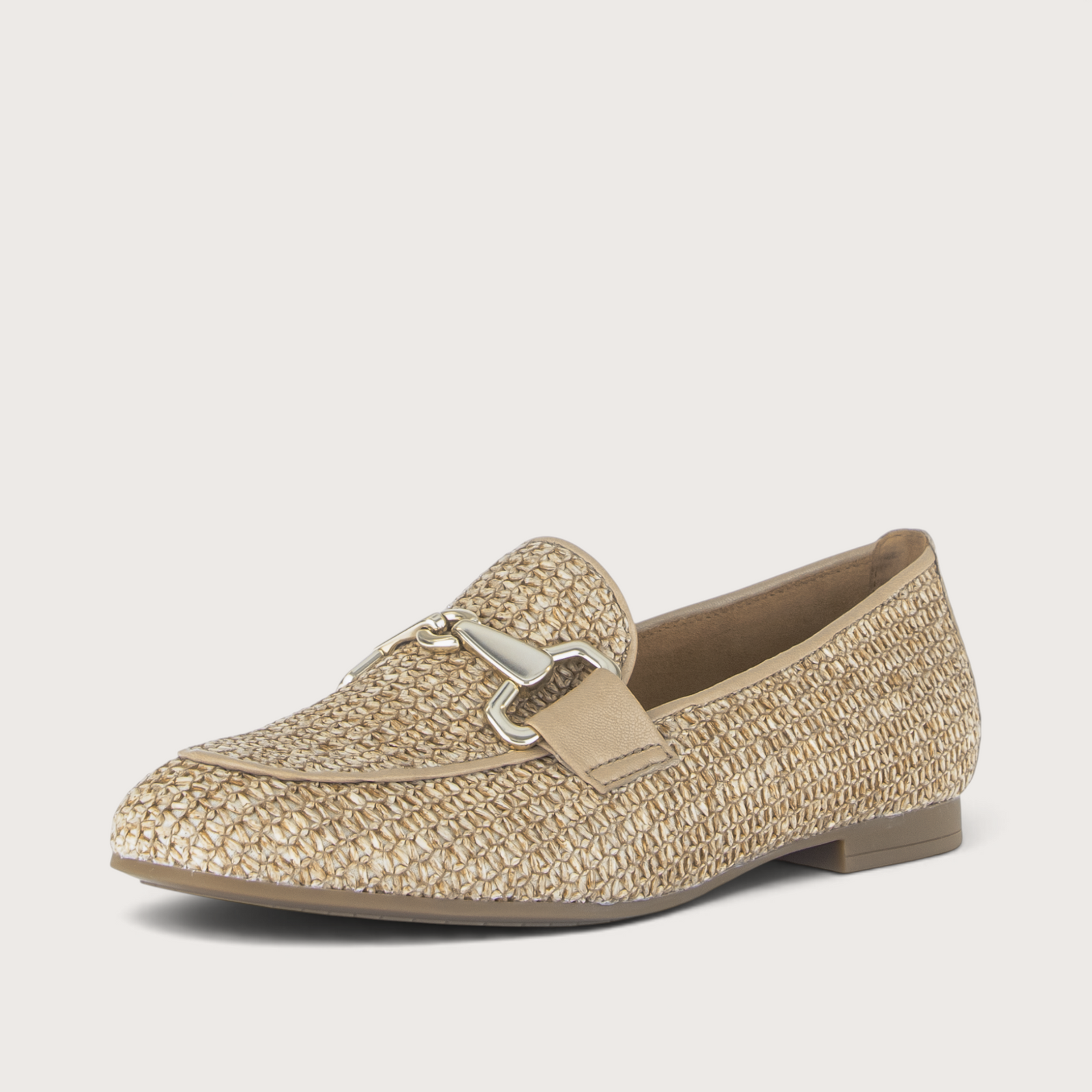 Steel Raffia Loafers