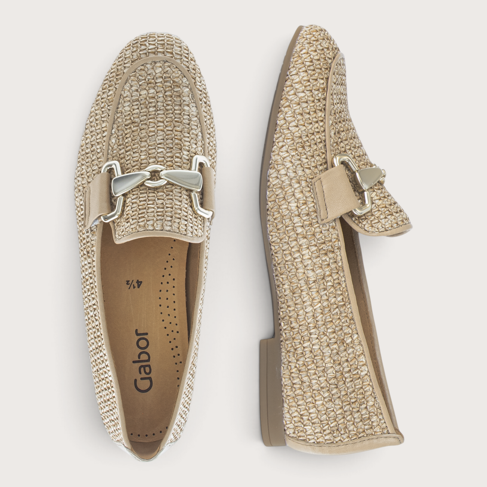 Steel Raffia Loafers