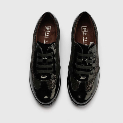 10022 Negro Leather Sneakers