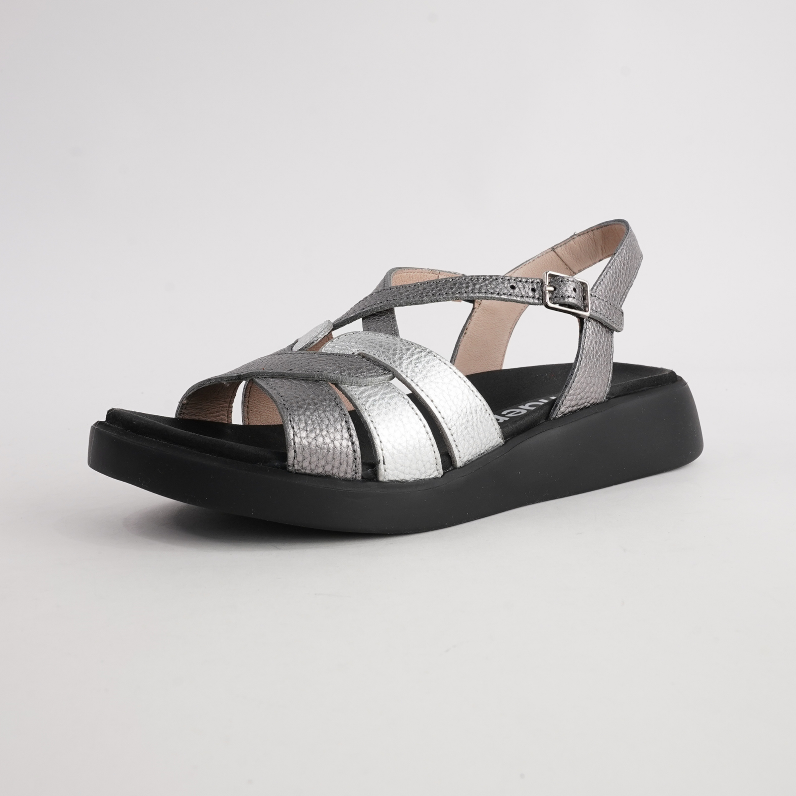 Cassidy Black Metallic Multi Leather Sandals