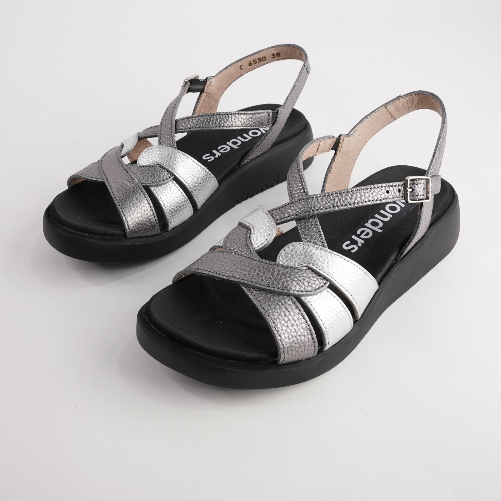 Cassidy Black Metallic Multi Leather Sandals