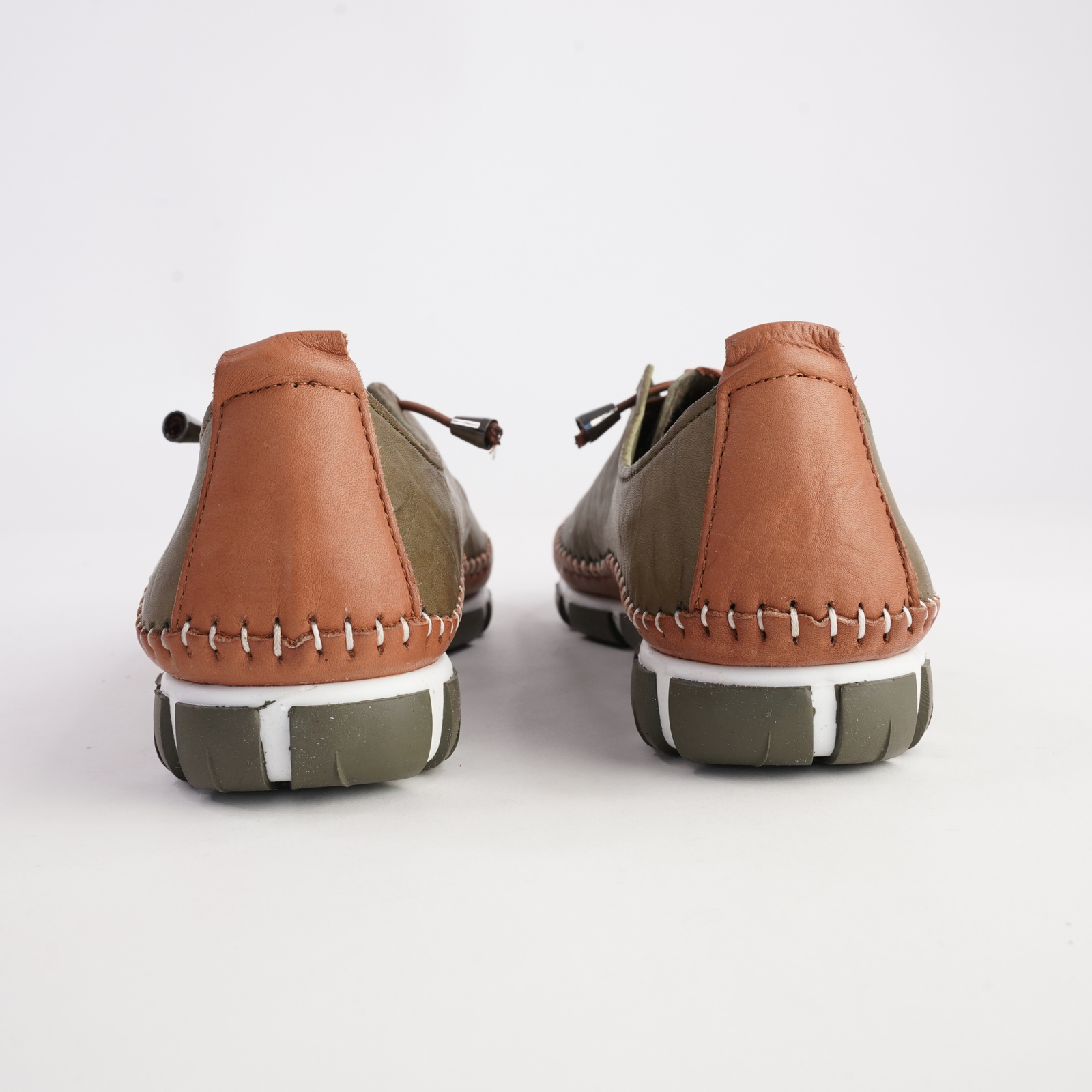 Chino Khaki Leather Sneakers