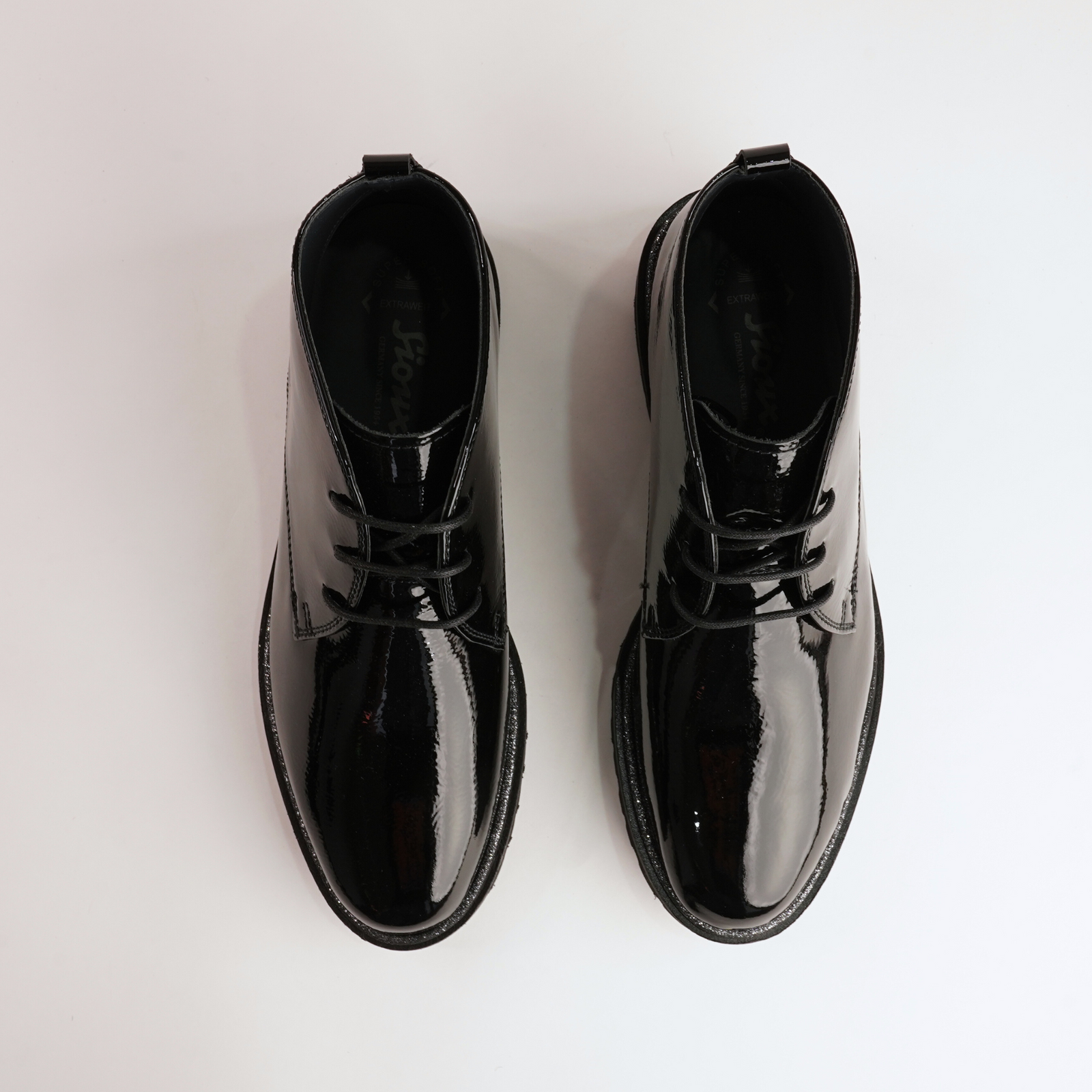 Meredith702 Black Patent Leather Ankle Boots