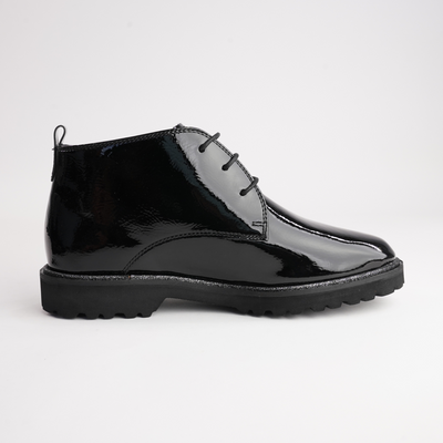 Meredith702 Black Patent Leather Ankle Boots