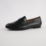 Eleanor Black Leather Loafers