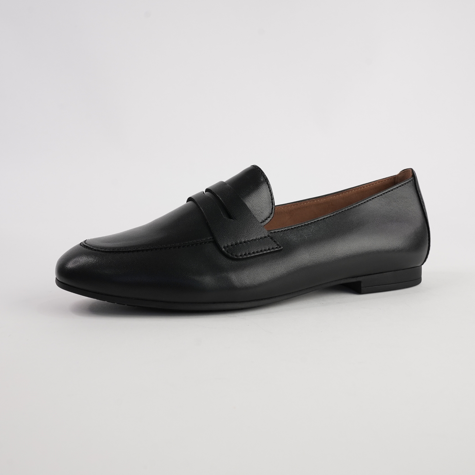 Eleanor Black Leather Loafers