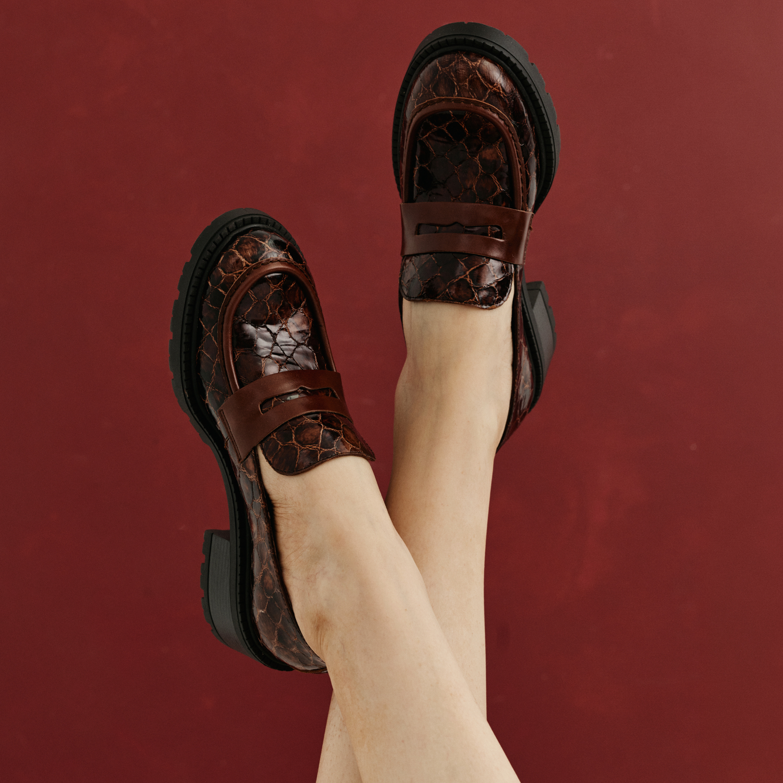Tero Testa Croc Patent Loafers