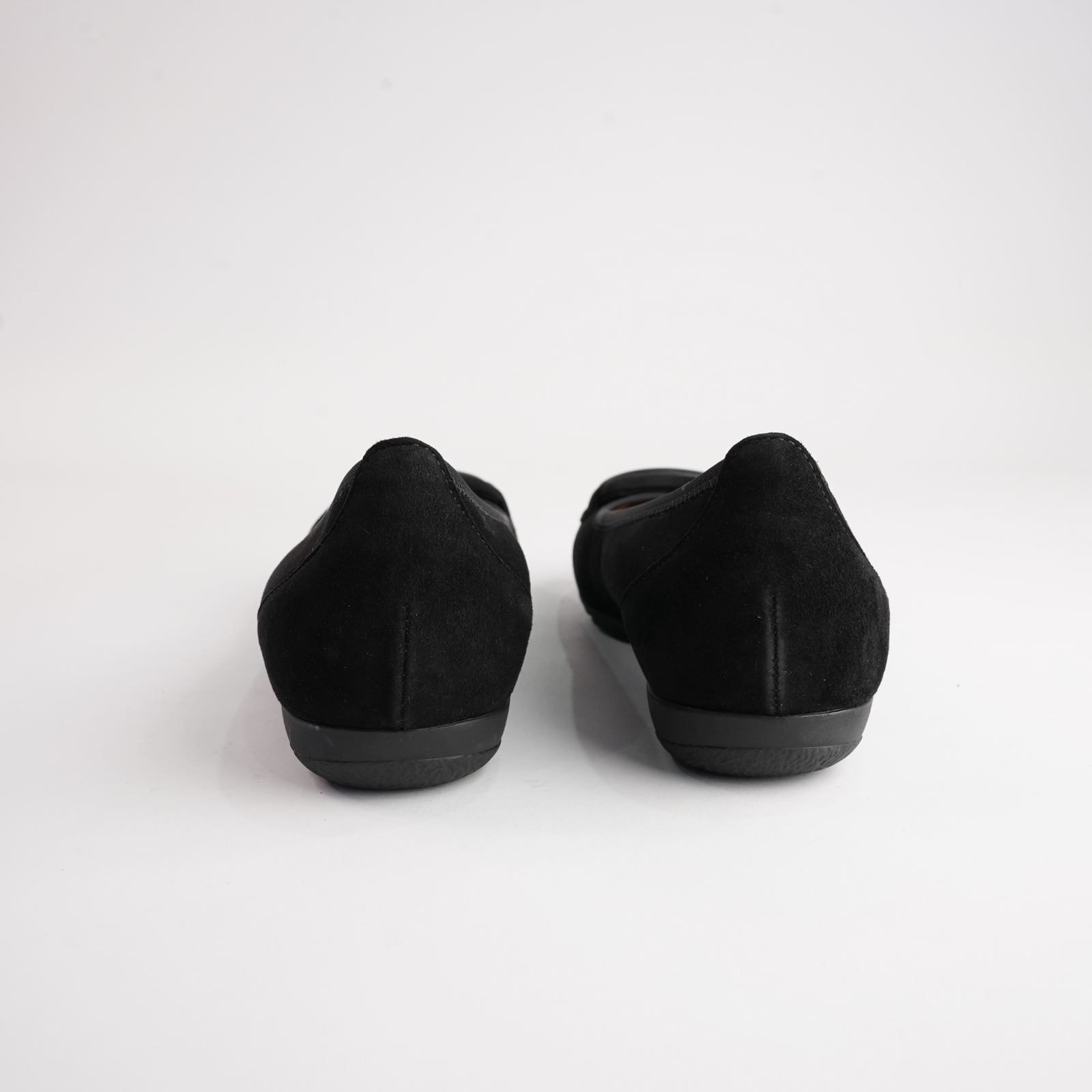 Gwenyth Black Suede Leather Ballet Flats