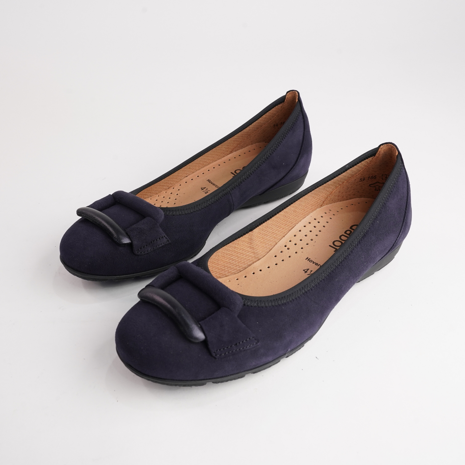 Gwenyth Navy Suede Leather Ballet Flats
