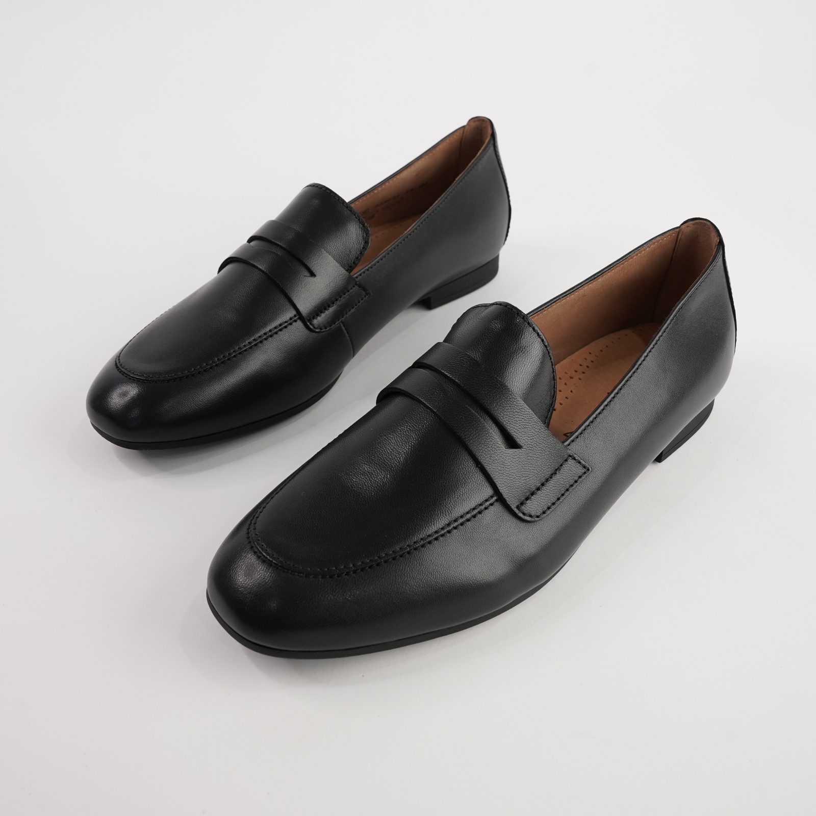 Eleanor Black Leather Loafers