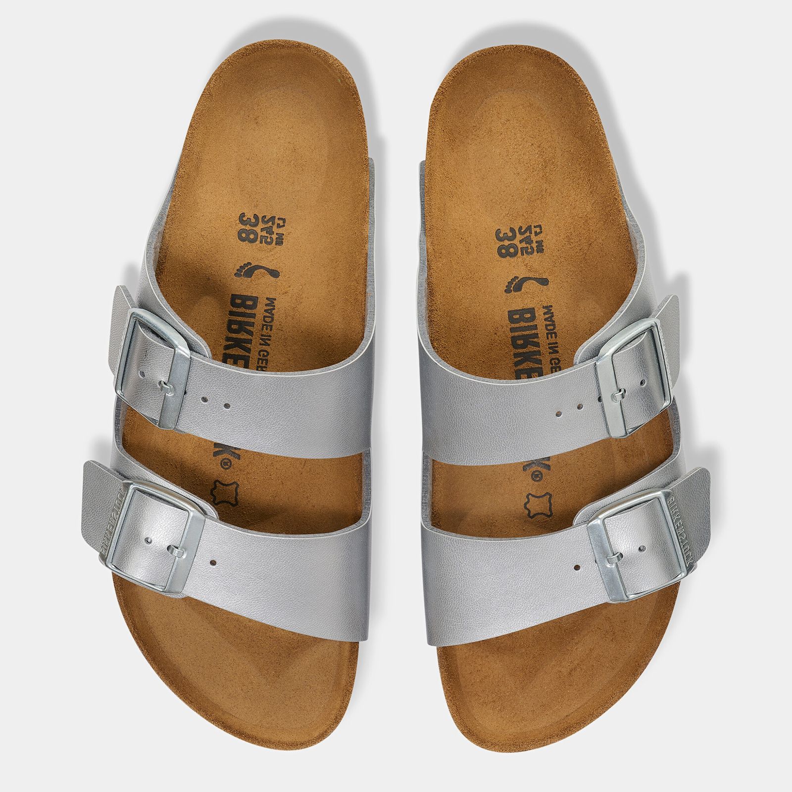 Arizona Birko-flor Silver Sandals