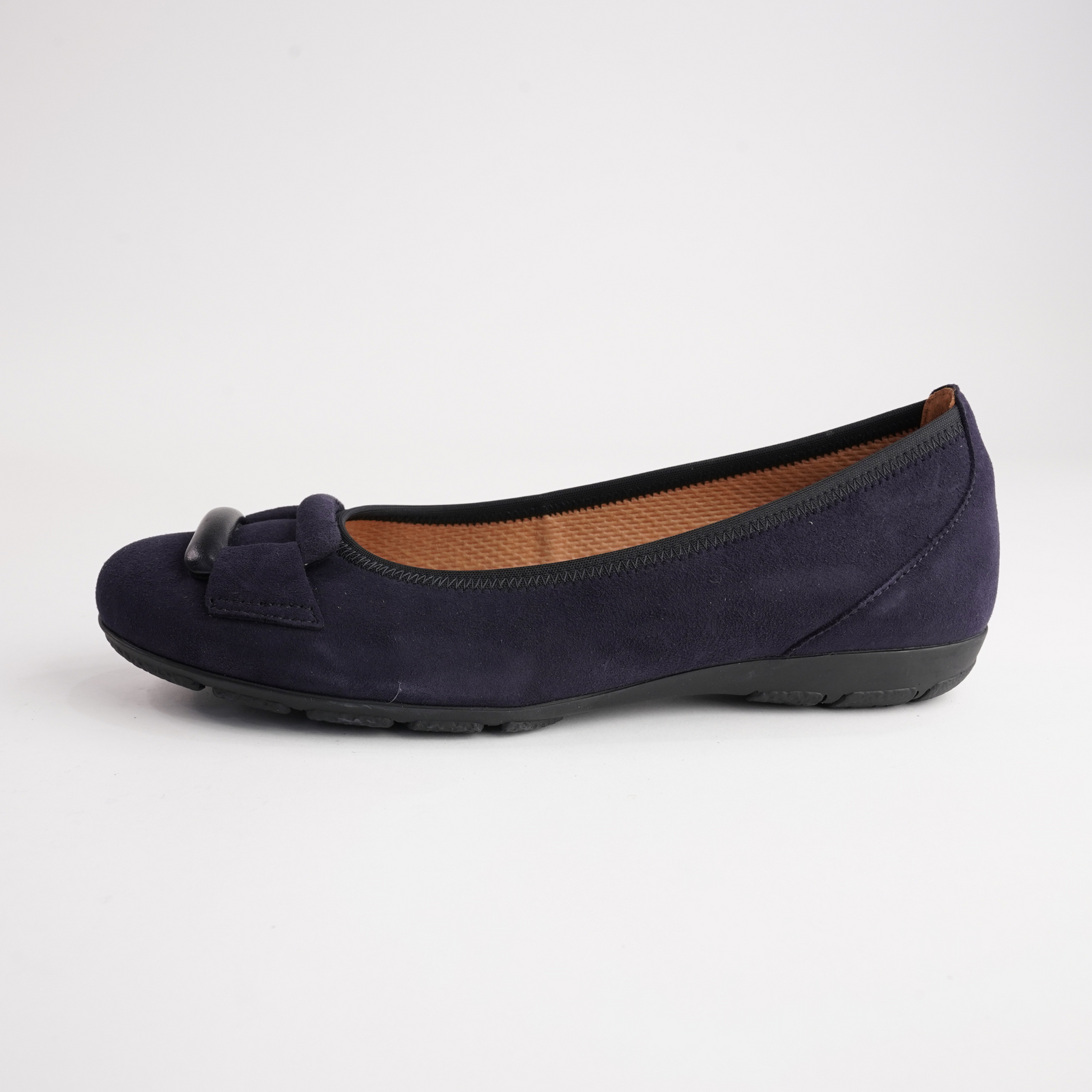 Gwenyth Navy Suede Leather Ballet Flats