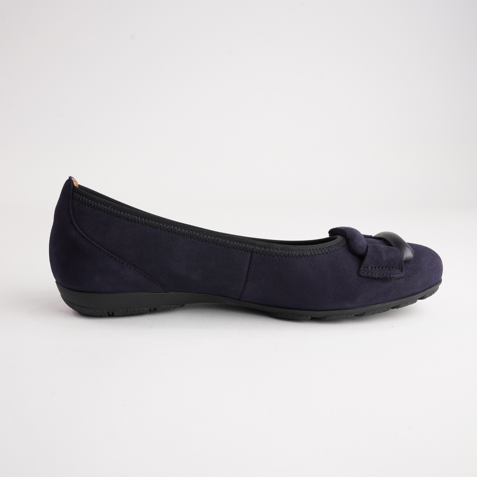 Gwenyth Navy Suede Leather Ballet Flats