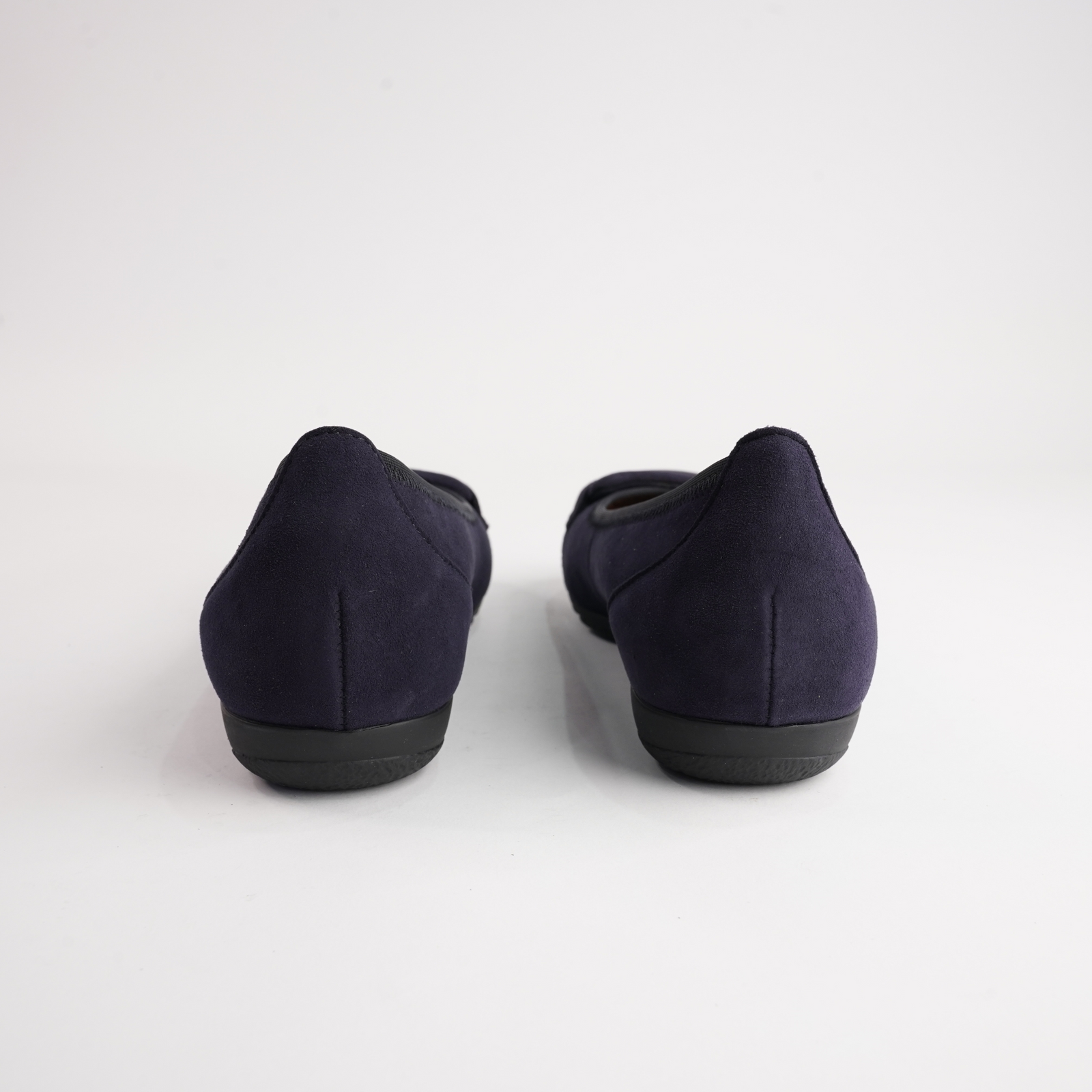 Gwenyth Navy Suede Leather Ballet Flats