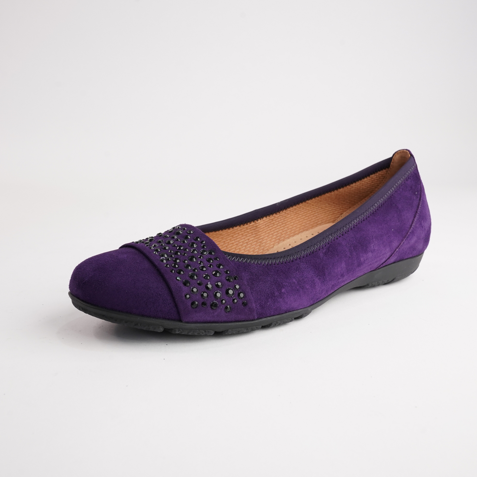 Greta Purple Suede Leather Ballet Flats