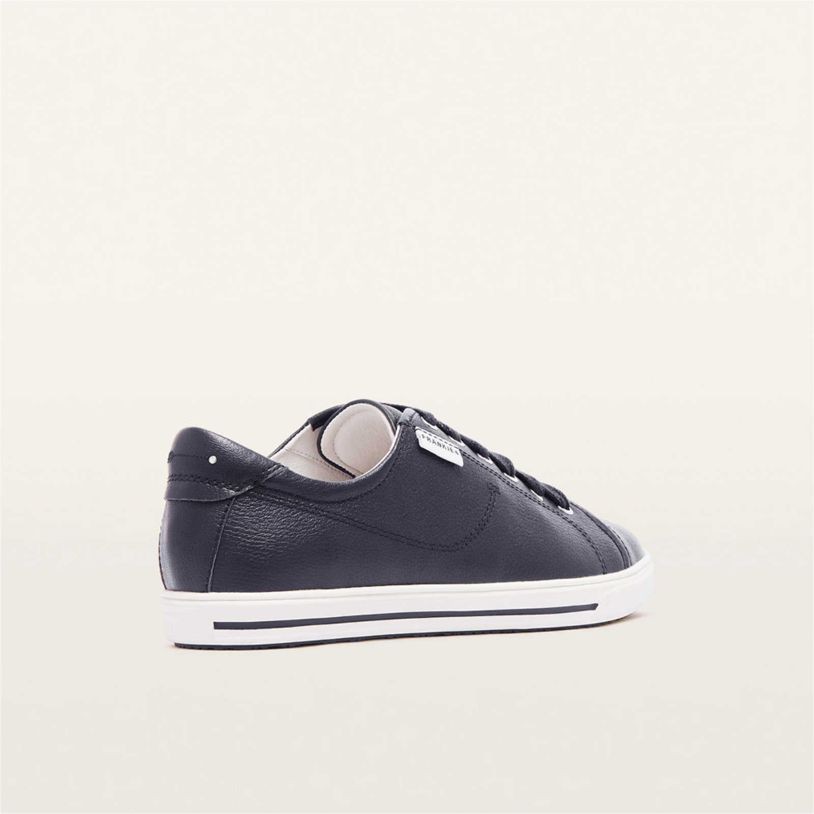 Nat III Navy Tumbled Leather Sneakers