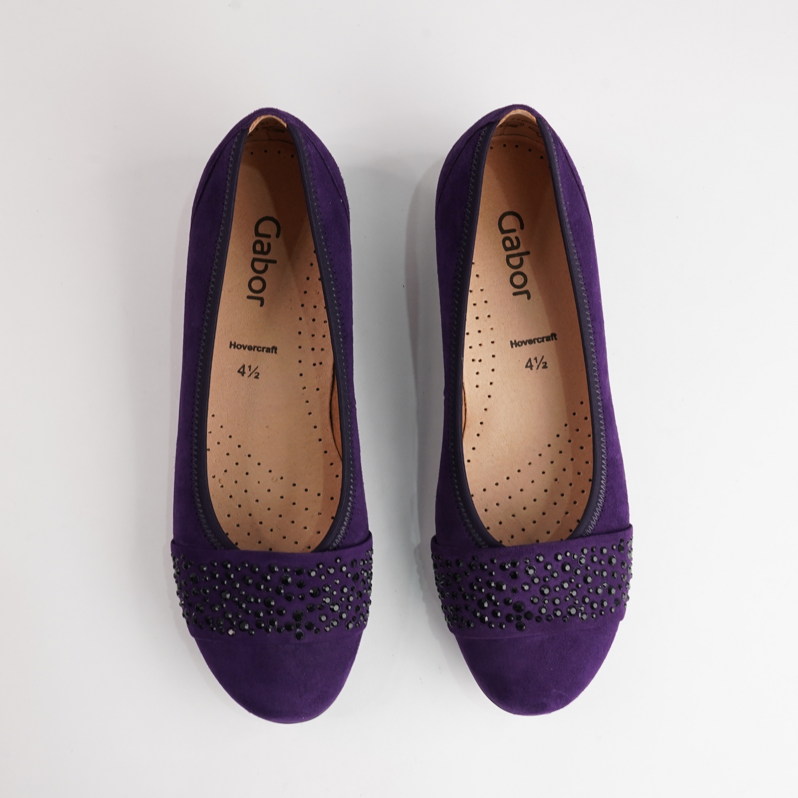 Greta Purple Suede Leather Ballet Flats