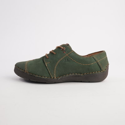 Fergey 20 Grun Leather Lace Up Flats