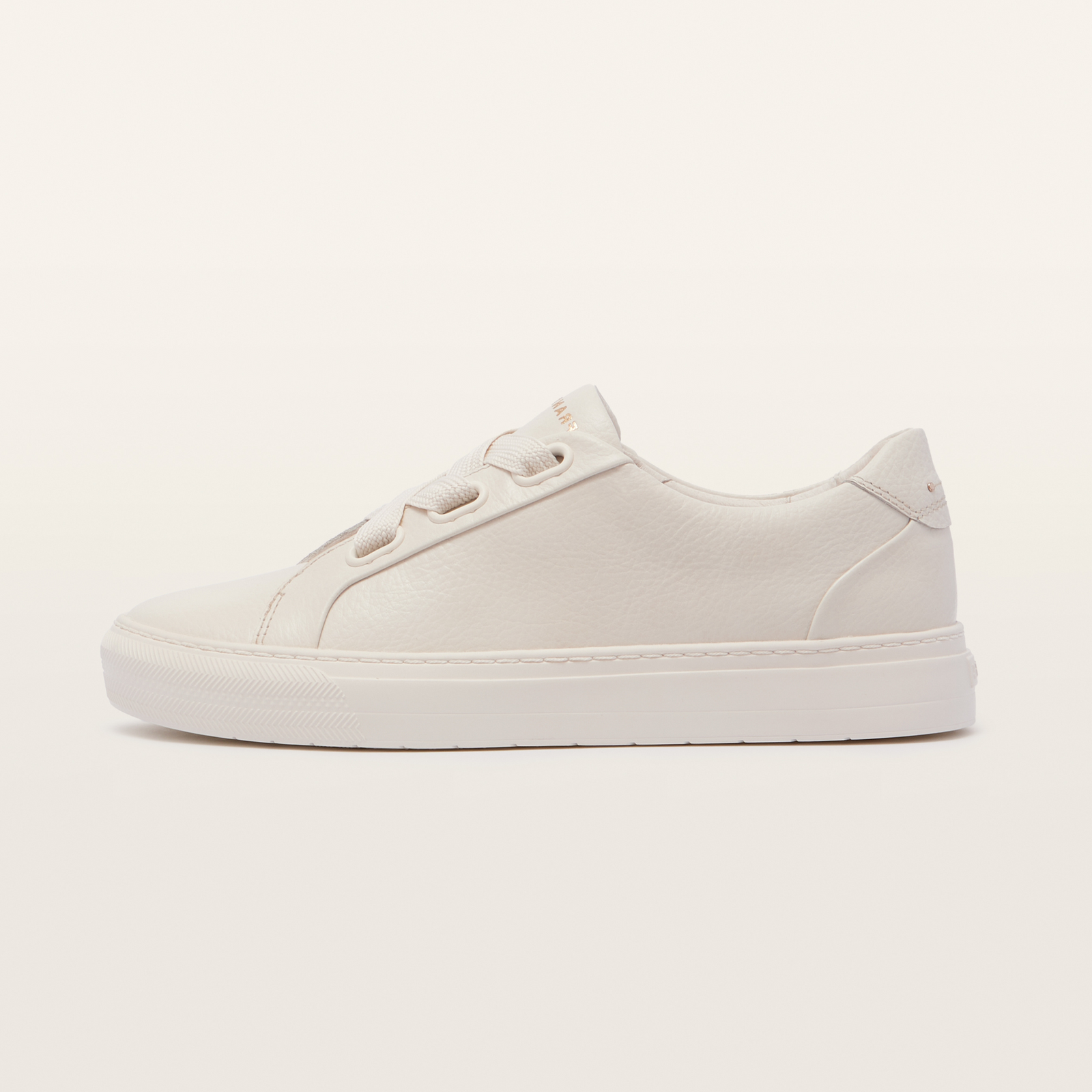 Mya Chalk Tumbled Leather Sneakers