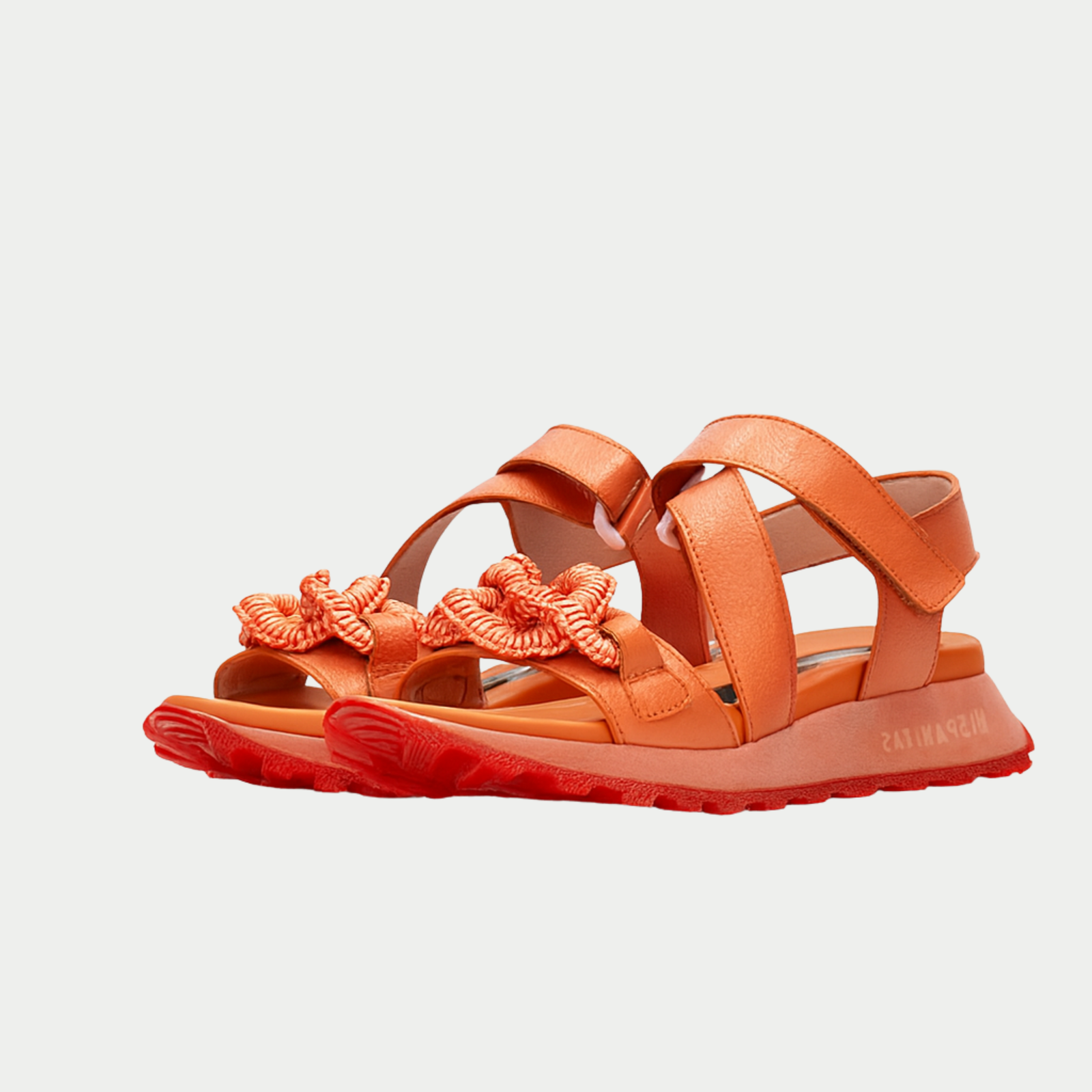 Hv253964 Coral Leather Sandals